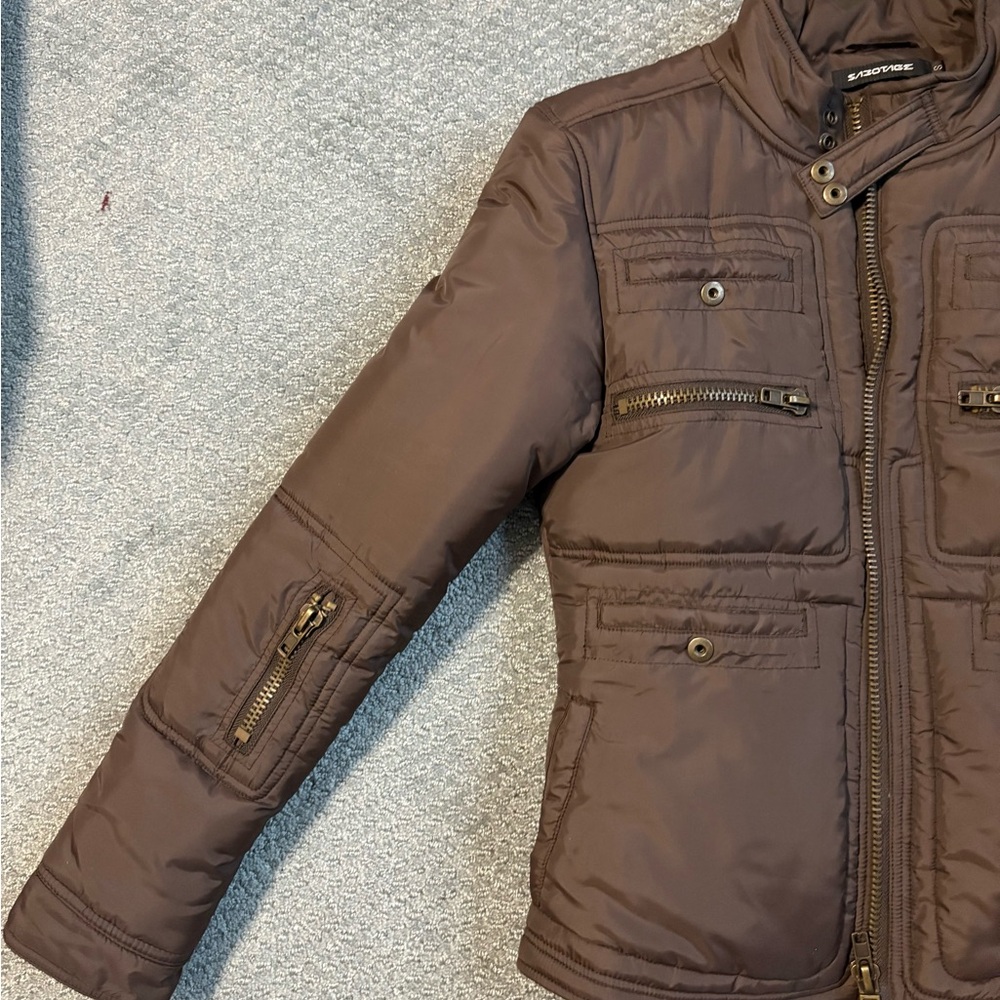 Brown Quilted Jacket - image 3